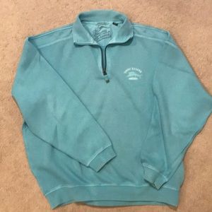 Tommy Bahama Aruba 1/4 zip sweatshirt - aqua, XL